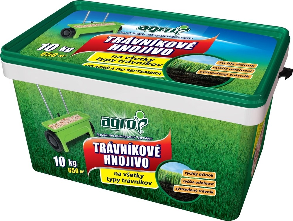 Trávnikové hnojivo 10 kg (vedro) /Agro/