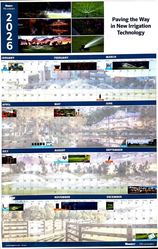 Hunter 2026 nástenný kalendár