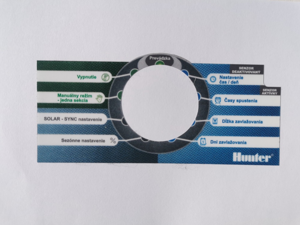 Nálepka na riadiacu jednotku X-Core