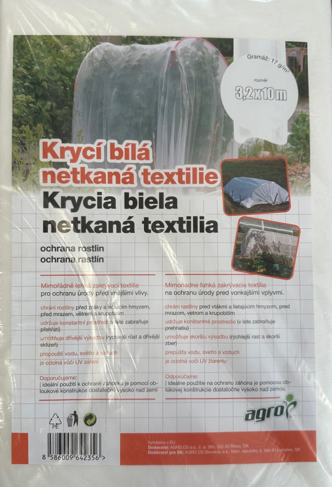 Netkaná textília biela 19 g, 3,2 x 10 m /AGRO/