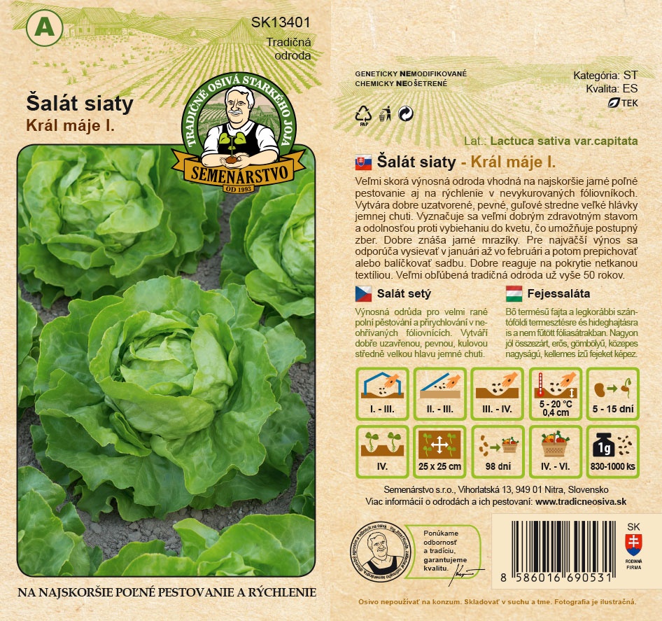 Šalát siaty KRÁL MÁJE I.