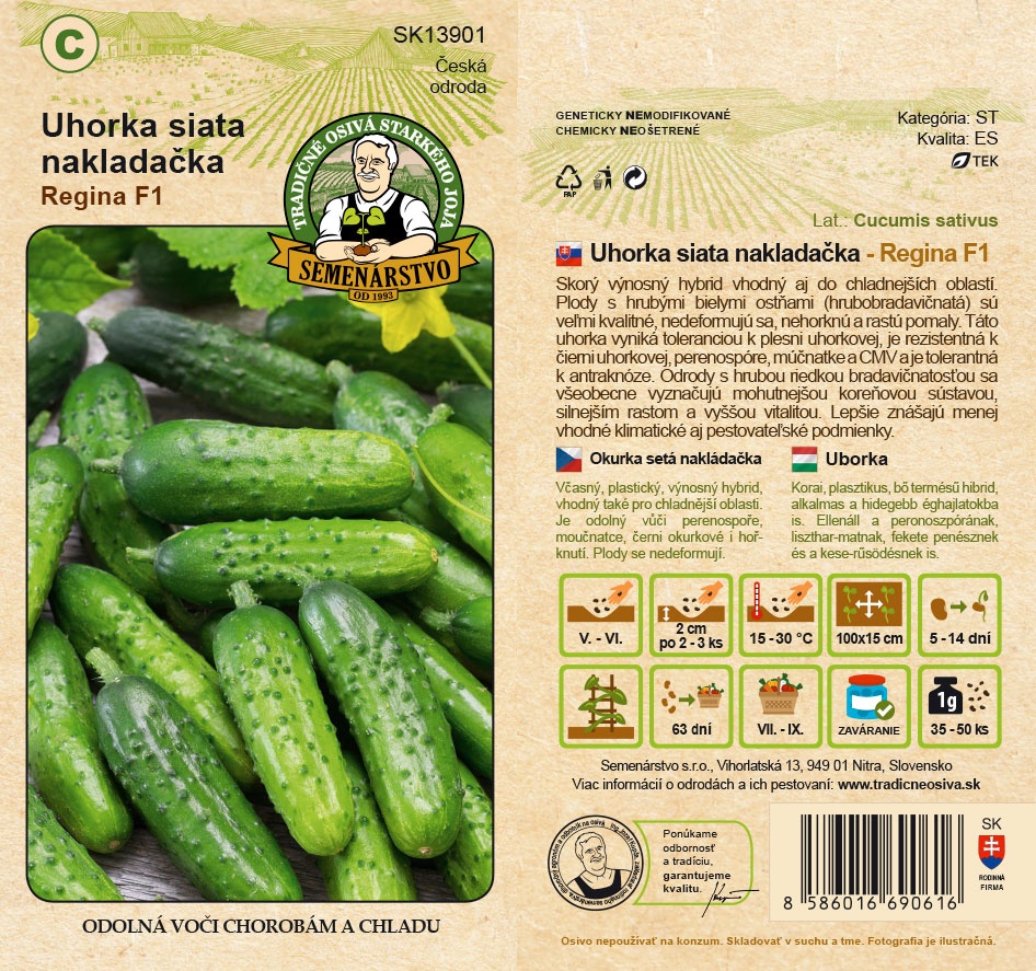 Uhorka siata nakladačka REGINA F1