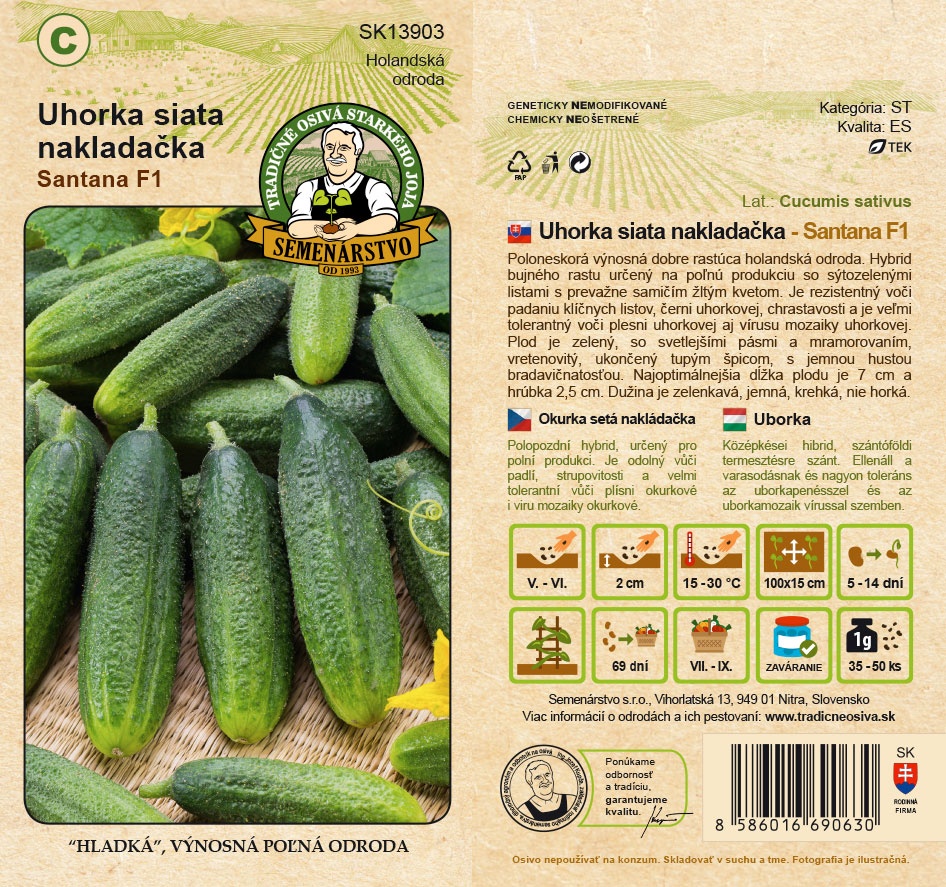 Uhorka siata nakladačka SANTANA F1